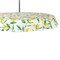 Contemporary Home Living 60" Zippered Round Outdoor Tablecloth with Lemon Bliss Print Design